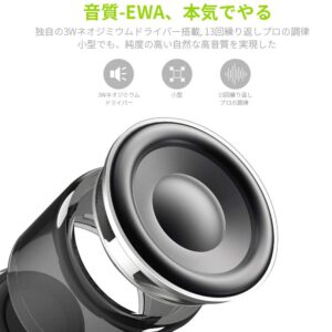 EWA A106Pro Wireless bafle Bluetooth Speaker Graphene double-stranded diaphragm Custom Bass Radiator IP67 waterproof Travel Case