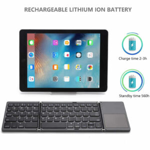 Foldable Bluetooth Wireless Keyboard with Touchpad Universal Portable Wireless Keyboard With Touchpad for Tablet PC Laptop iPad