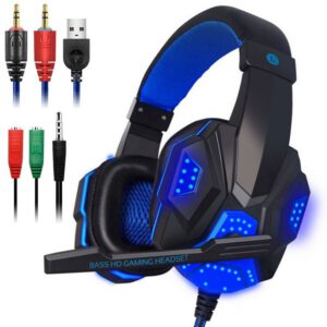 Wired Gaming Headset For PS4/XBOX ONE PC Phone Music Stereo LED Light Headphones With Mic Computer Gamer Headphone 3.5mm Wired