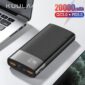 KUULAA Power Bank 20000mAh QC PD 3.0 PoverBank Fast Charging PowerBank 20000 mAh USB External Battery Charger For Xiaomi Mi 10 9