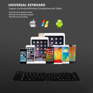 AVATTO Light-Handy Russian/English Bluetooth Folding Keyboard,Foldable Wireless Keypad For IOS/Android/Windows ipad Tablet phone