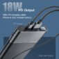 KUULAA Power Bank 10000mAh QC PD 3.0 PoverBank Fast Charging PowerBank 10000 mAh USB External Battery Charger For Xiaomi Mi 10