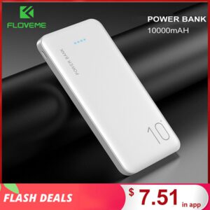 FLOVEME Power Bank 10000mAh Portable Charger For Samsung Xiaomi mi Mobile External Battery Powerbank 10000 mAh Poverbank Phone