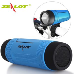 Zealot S1 Bluetooth Speaker Radio Portable Outdoor Mini Column Waterproof Wireless Bicycle Speaker Boombox Support TF,FM,AUX